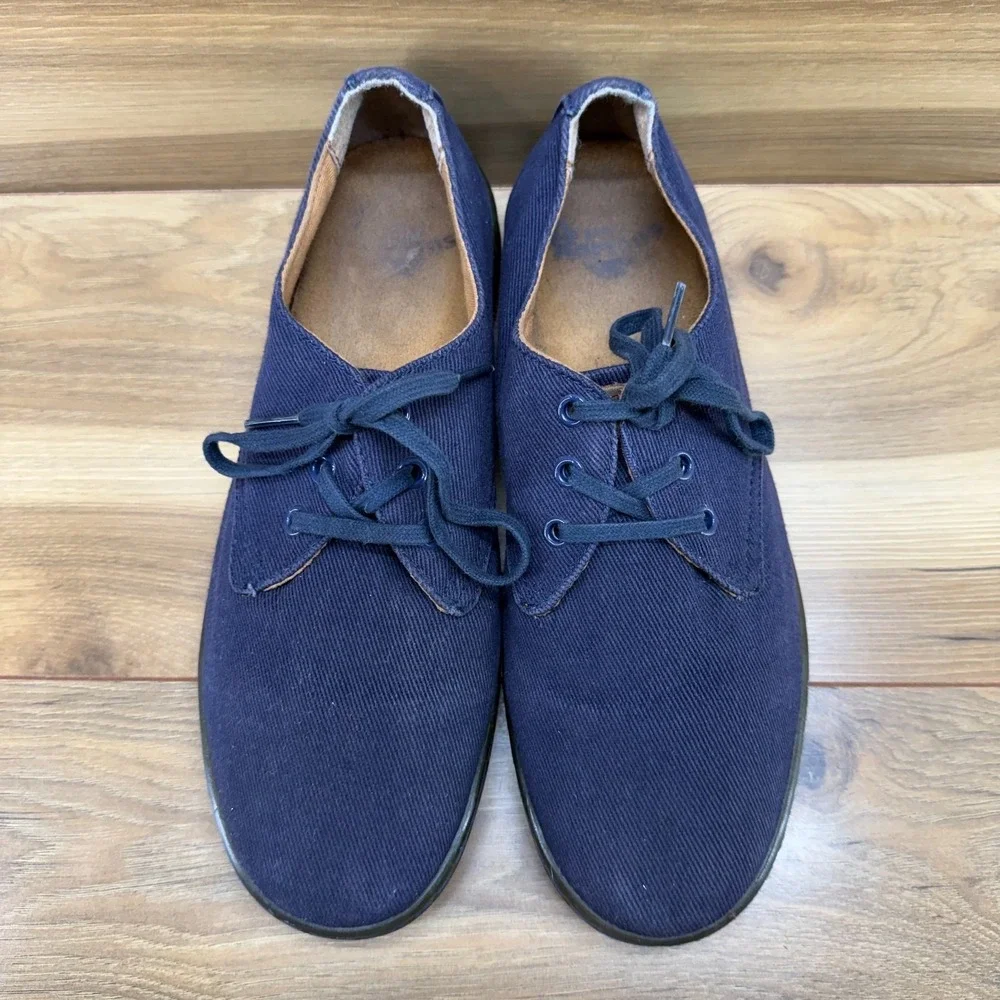 Dr Martens‎ Delray Canvas Navy Blue Mens 9 Low Top Sneaker Casual Minimalist